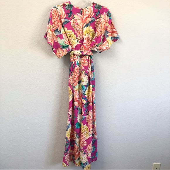 Farm Rio Eulalie Wide Leg Jumpsuit Floral Sz XS - Picture 4 of 6